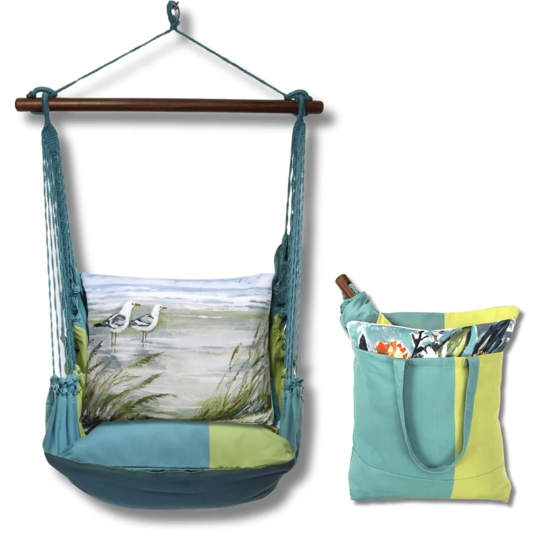 Magnolia Casual Swing Set 4 piece - Meadow Mist Stripe w/ Seagulls