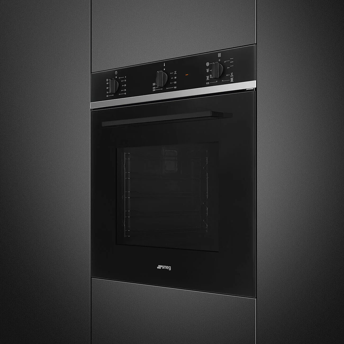 60cm Cucina Single Oven in Black