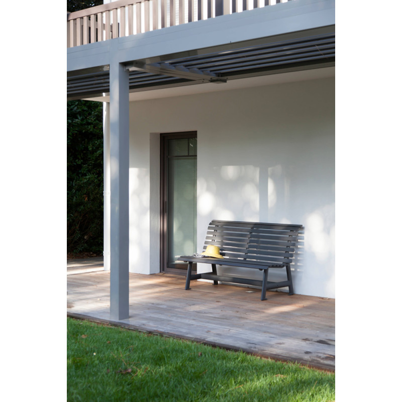 Banc de jardin Square graphite 150 x 88 x 74 cm