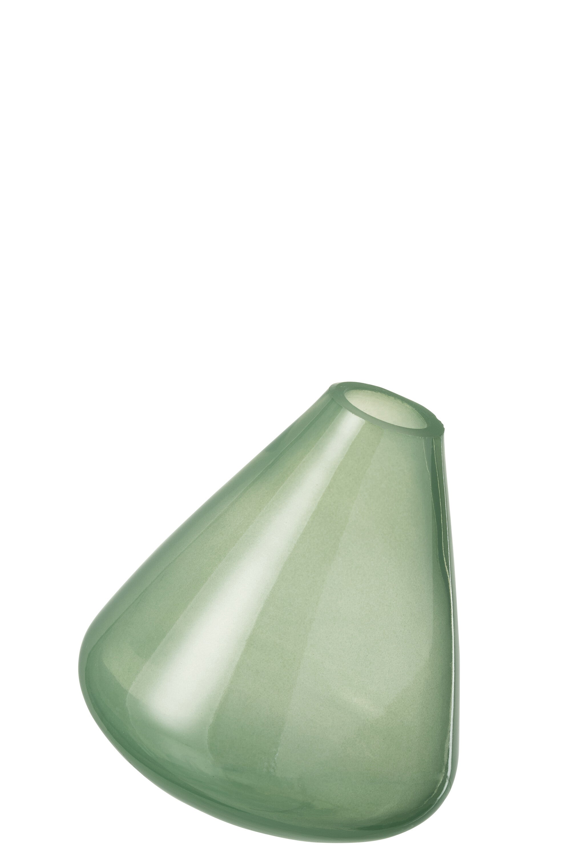 J-Line vaas Topaz - glas - groen - 13.5 cm hoog