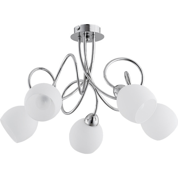 Lampa wisząca FLORIDA poplątane ramiona chromowana-srebrna 5xE14x10W Alfa
