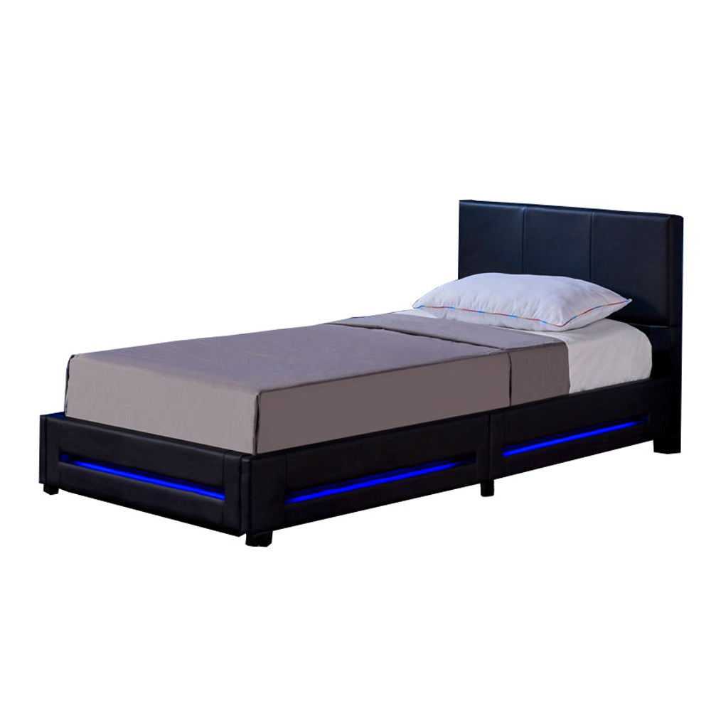 Home Deluxe LED bed ASTEROID zwart 90 x 200 cm
