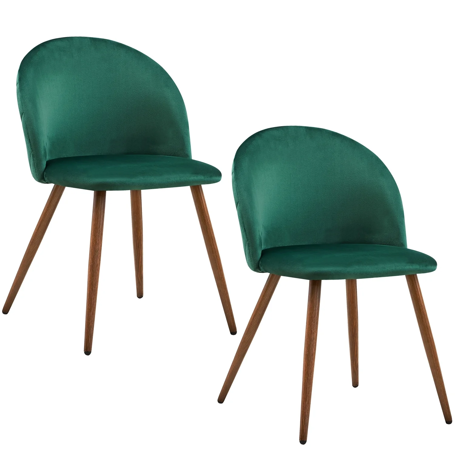 HomyLin Modern Upholstered Fabric Dining Chair Mid Back Armless