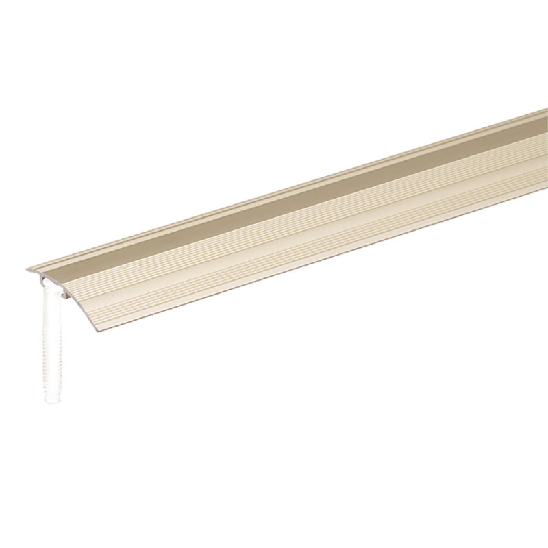 Barre de seuil avec fixation masquée en aluminium sable 38 x 1,5 mm 0,9 m ALBERTS