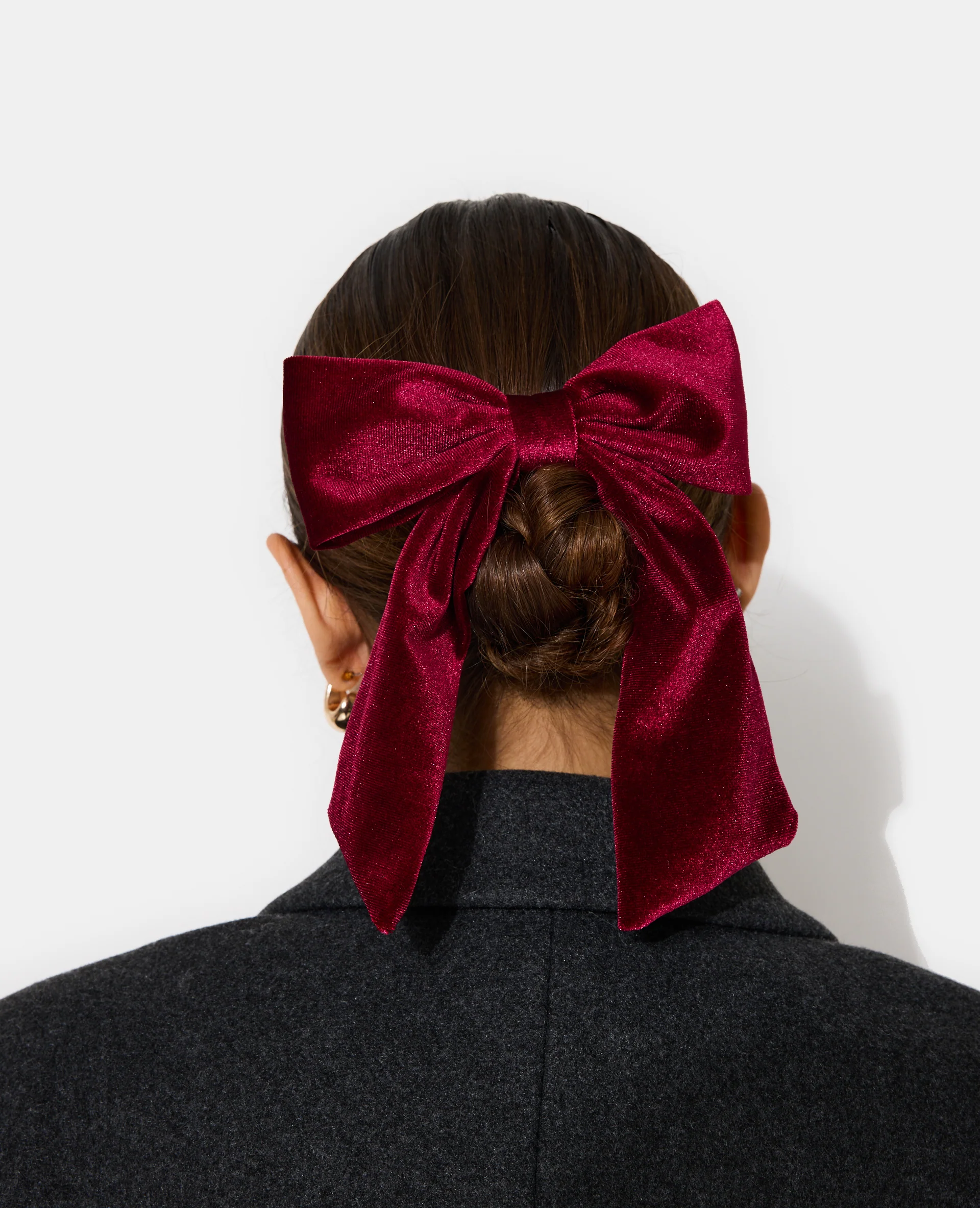 Barrette avec nœud en velours