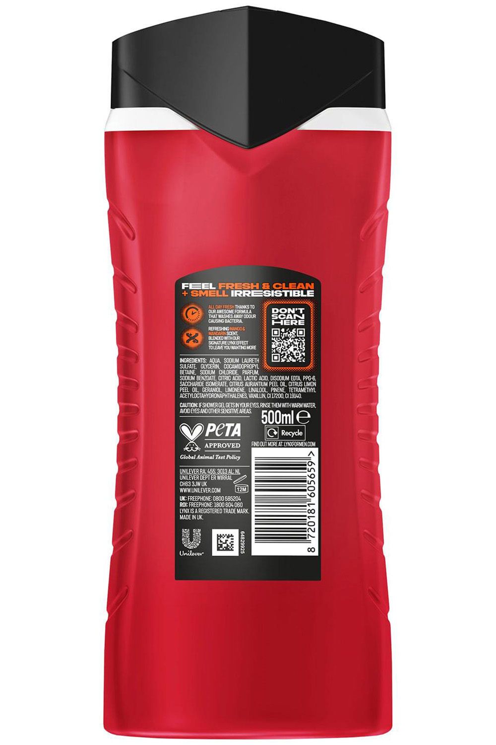 Lynx Sunset Fresh Body Wash, 500ml with Body Spray, 250ml
