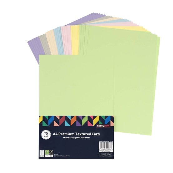 Pastel Textured Card A4 70 Pack
