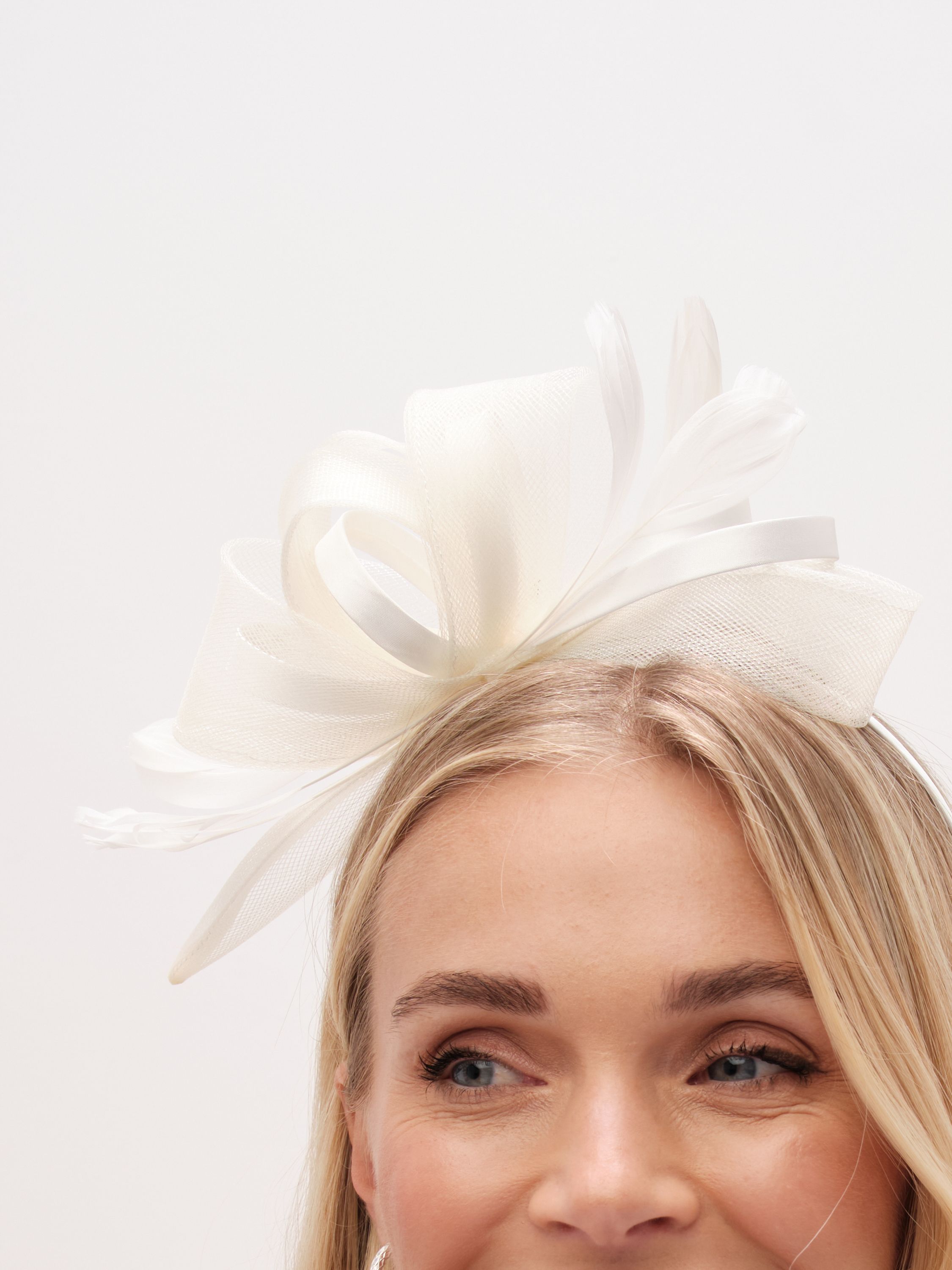 Jon Richard Cream Medium Fascinator Headband