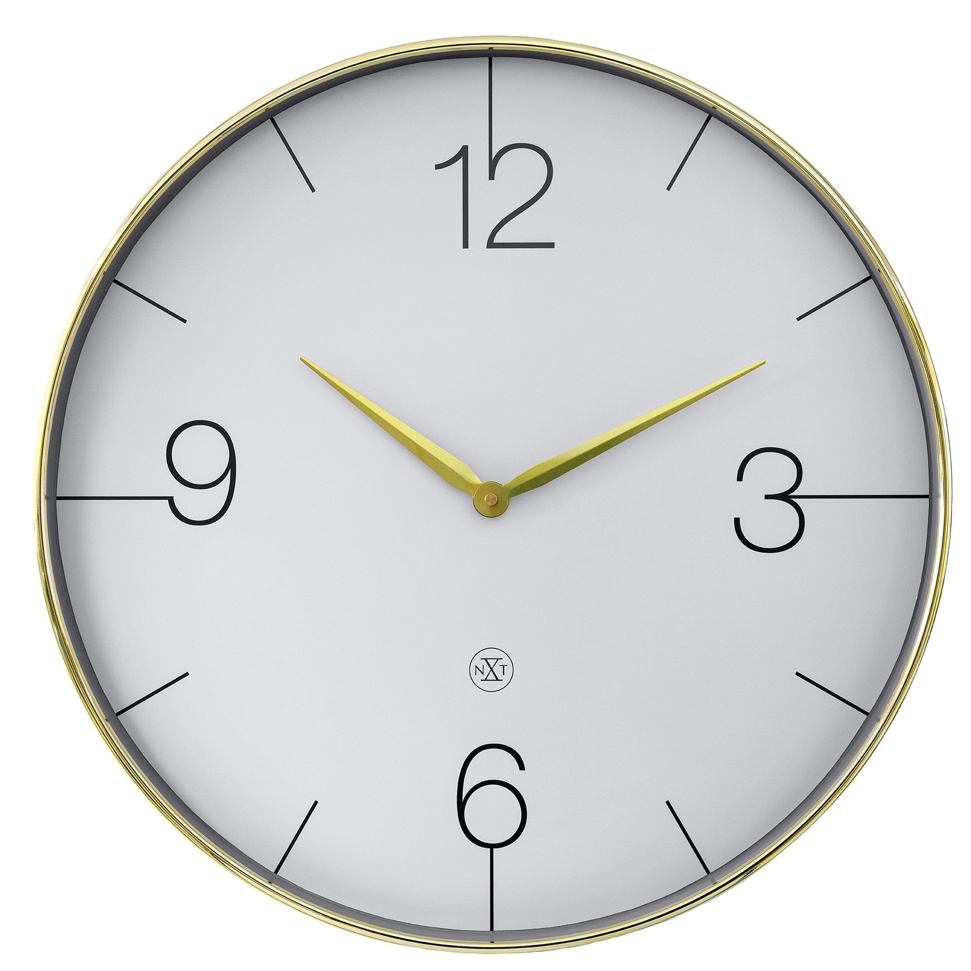 NeXtime - Wandklok 51cm-Stil-Goud Groen-Plastic-nXt 'Finesse Large'