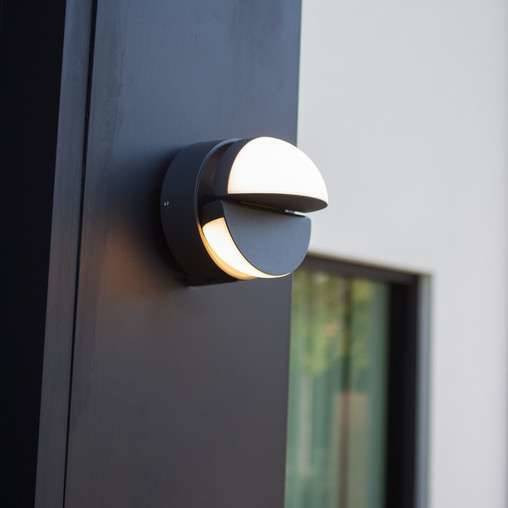 Kinkiet zewnętrzny EKLIPSantracytowo-biały LED 1x13W 1000lm IP54 Lutec
