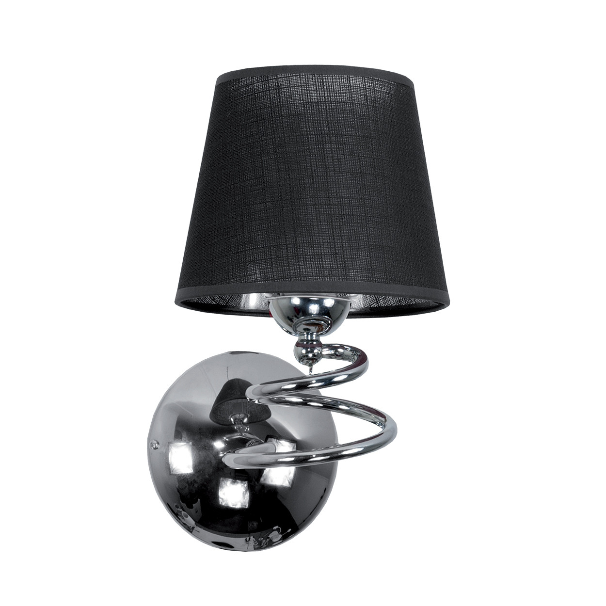 Kinkiet ścienny EDYLIT elegancki chrom 1xE27 QUEEN NEGRO II 12-683