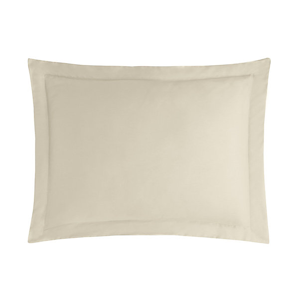 Lot de 2 taies d'oreiller en satin de coton 120 fils Ficelle 50x70 cm VERSALUXE UNI