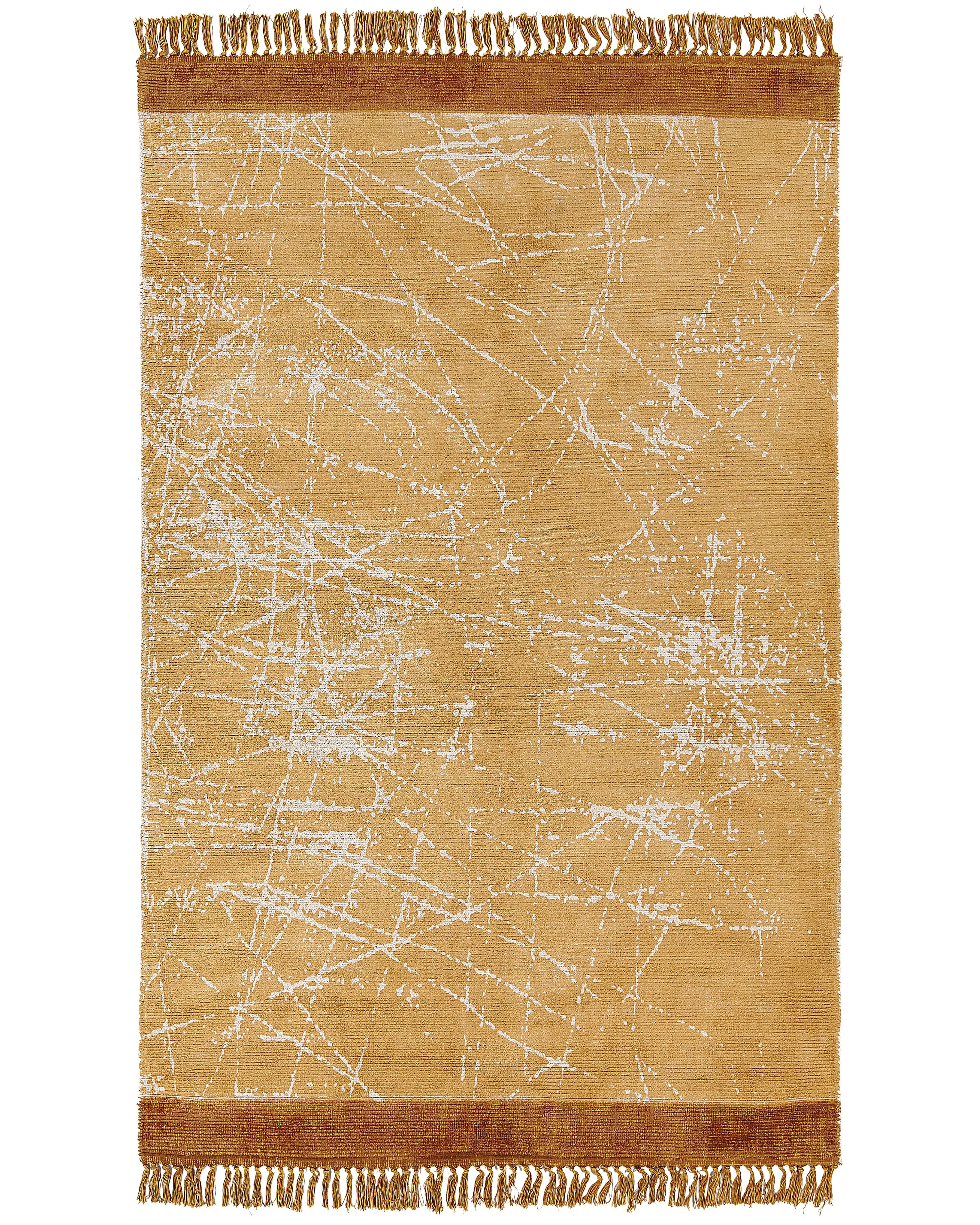 Rug HANLI Orange 140 x 200 cm Viscose