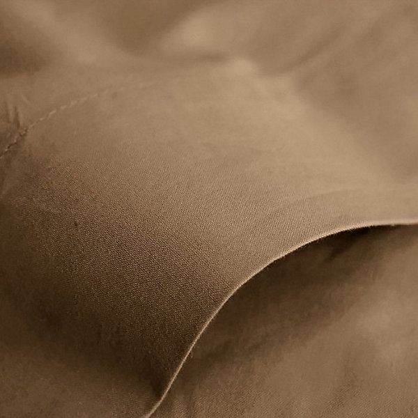 Drap plat Prémium Coton Pur Taupe 180 x 290 cm