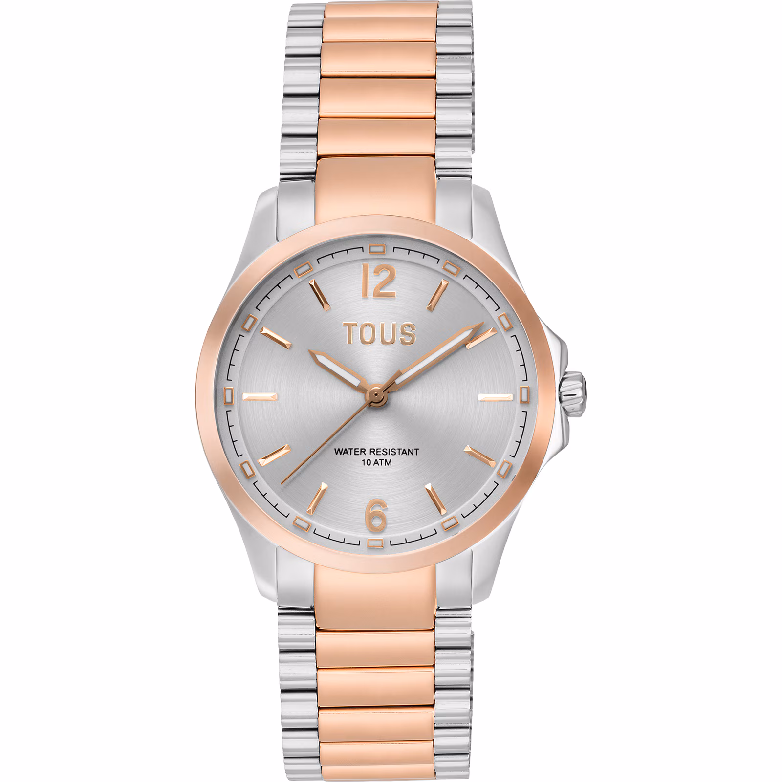 Reloj analógico con brazalete de acero y acero rosado DRIVE NEW