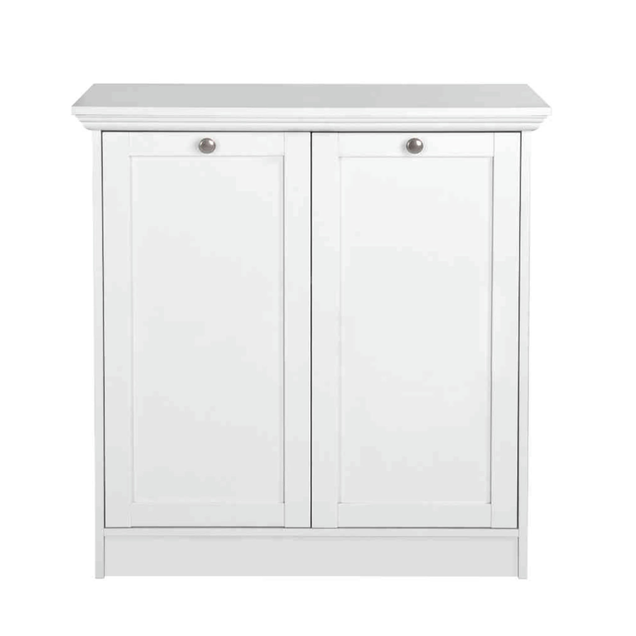 - Commode 2 portes en bois blanc