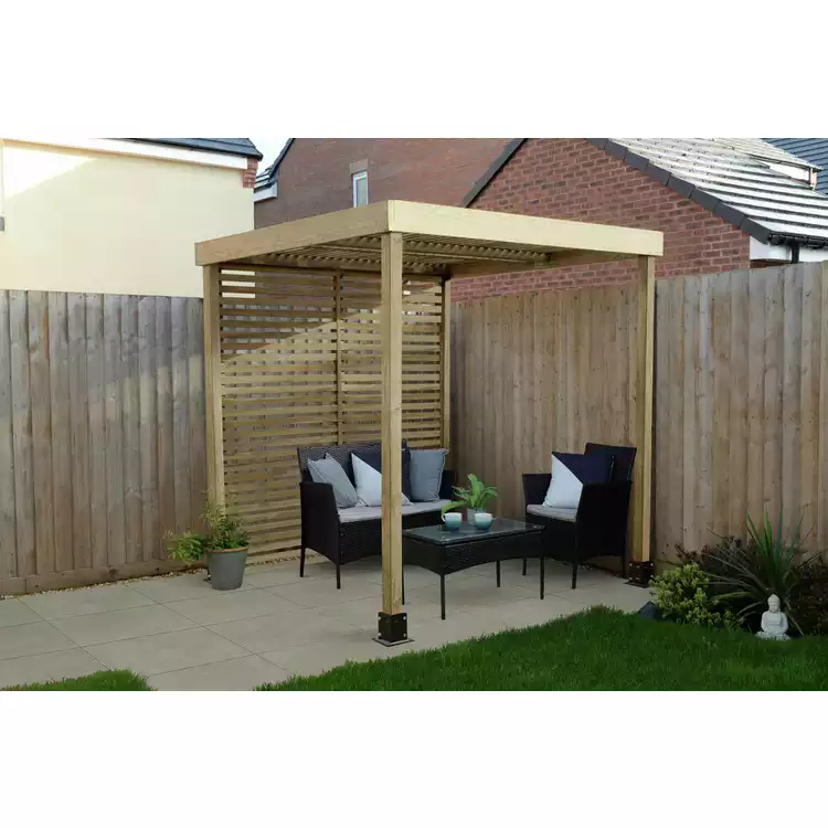Forest Garden Modular Pergola with Side Panel