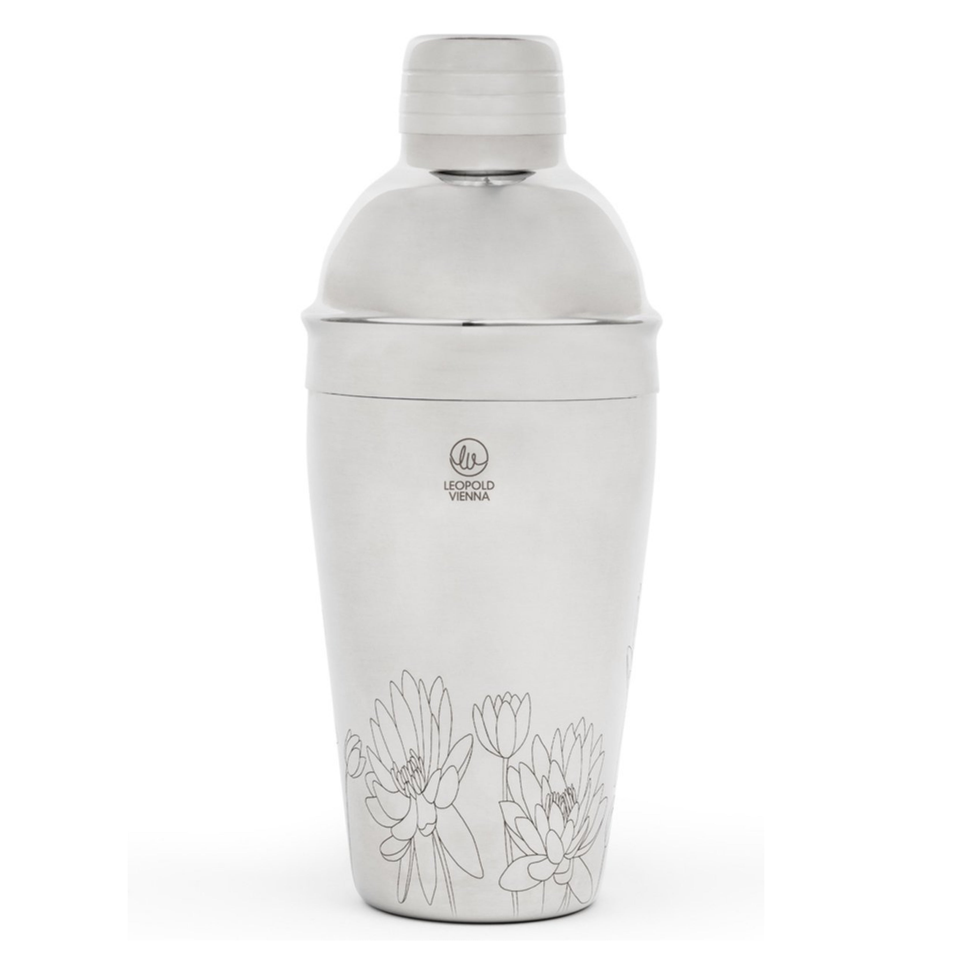 Leopold Vienna - Cocktail shaker 500ml RVS Flowers