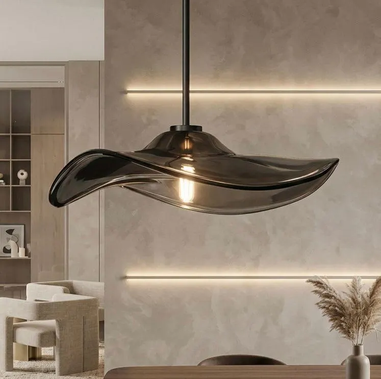 Modern Glass Pendant Light – Wave Design, Contemporary Lighting