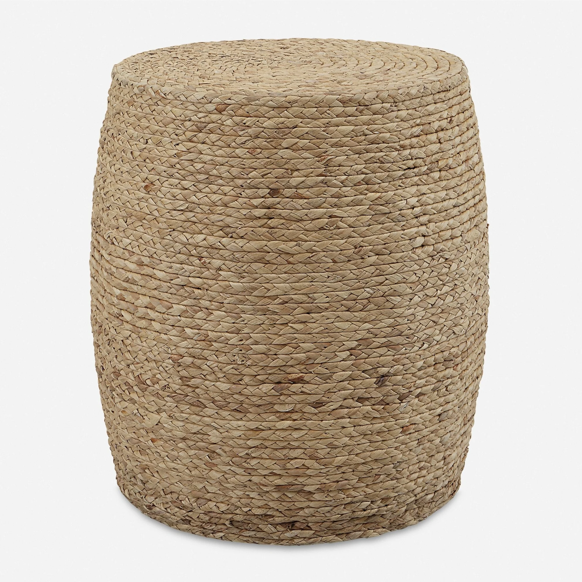 Braided Straw Accent Stool - 18.5 - Brown