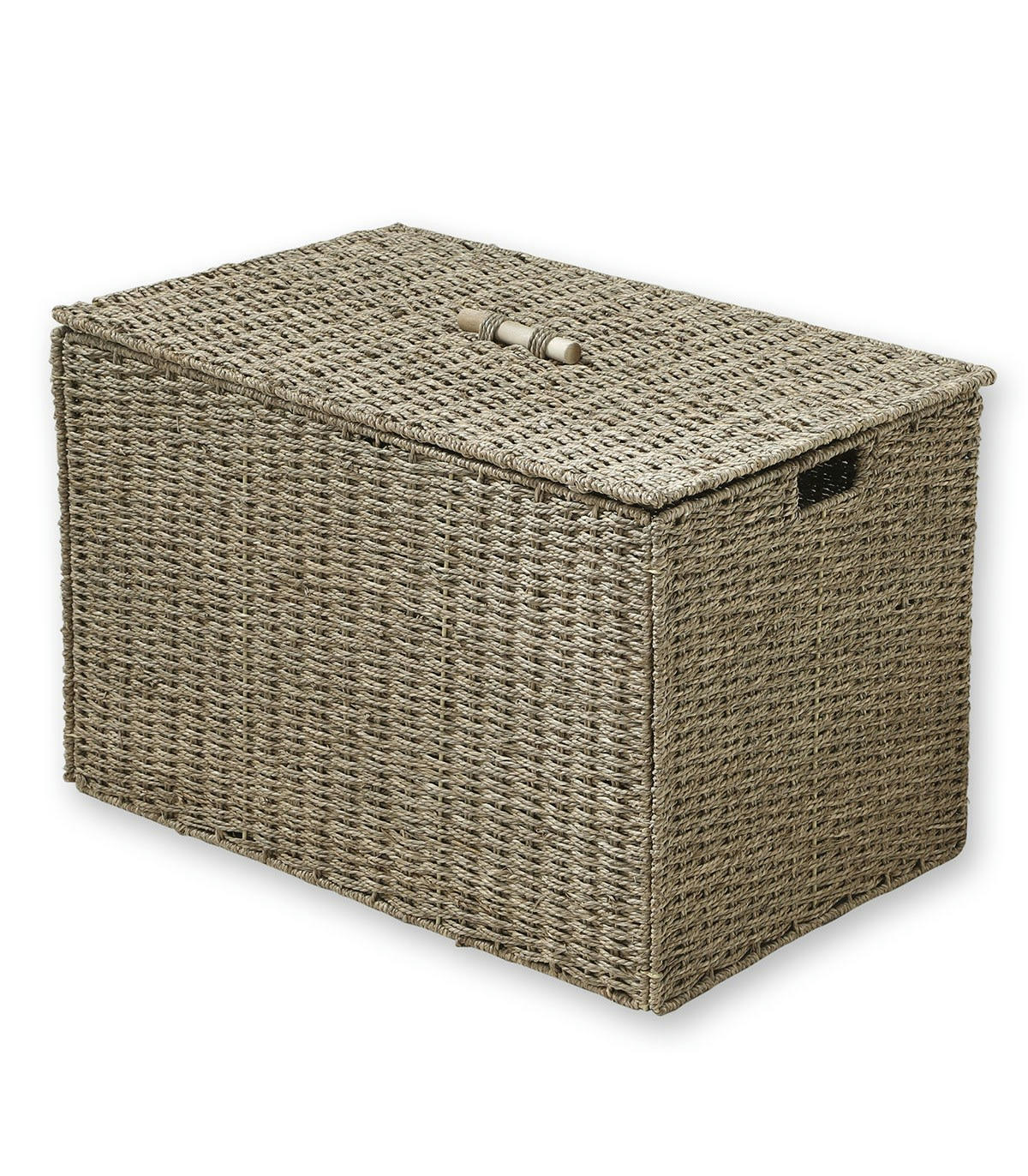 - Coffre Pliable en Jonc de mer avec couvercle - Marron