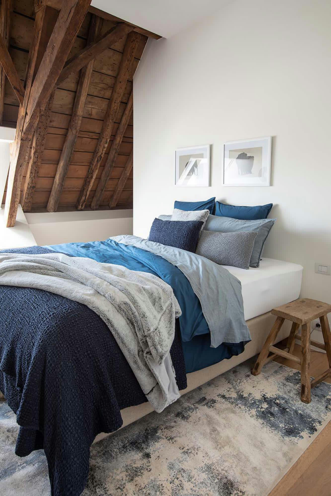 MOONY - Housse de couette  en coton acier 260 x 240