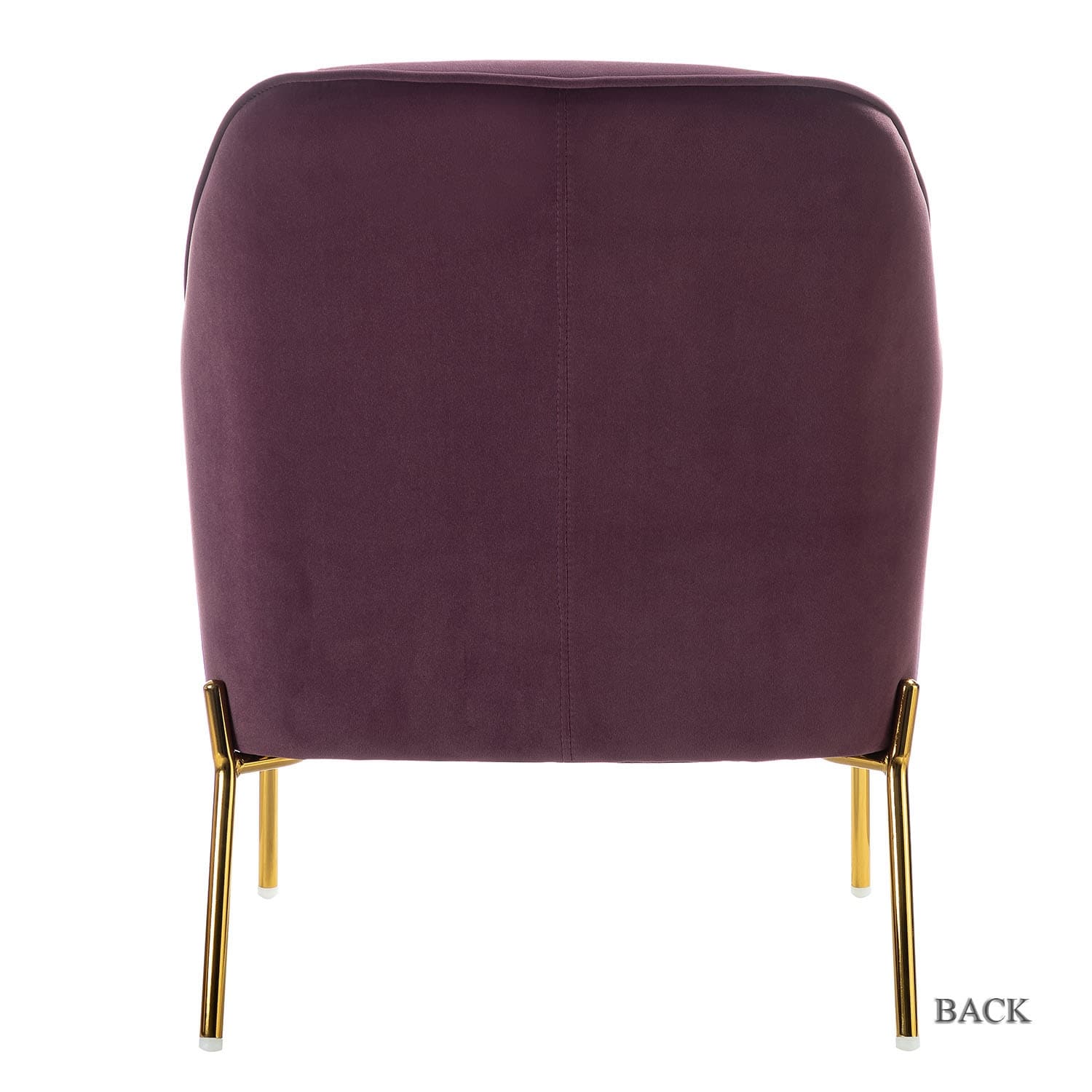 Marina Modern Velvet Accent Chair with Golden Legs Set of 2 by HULALA HOME