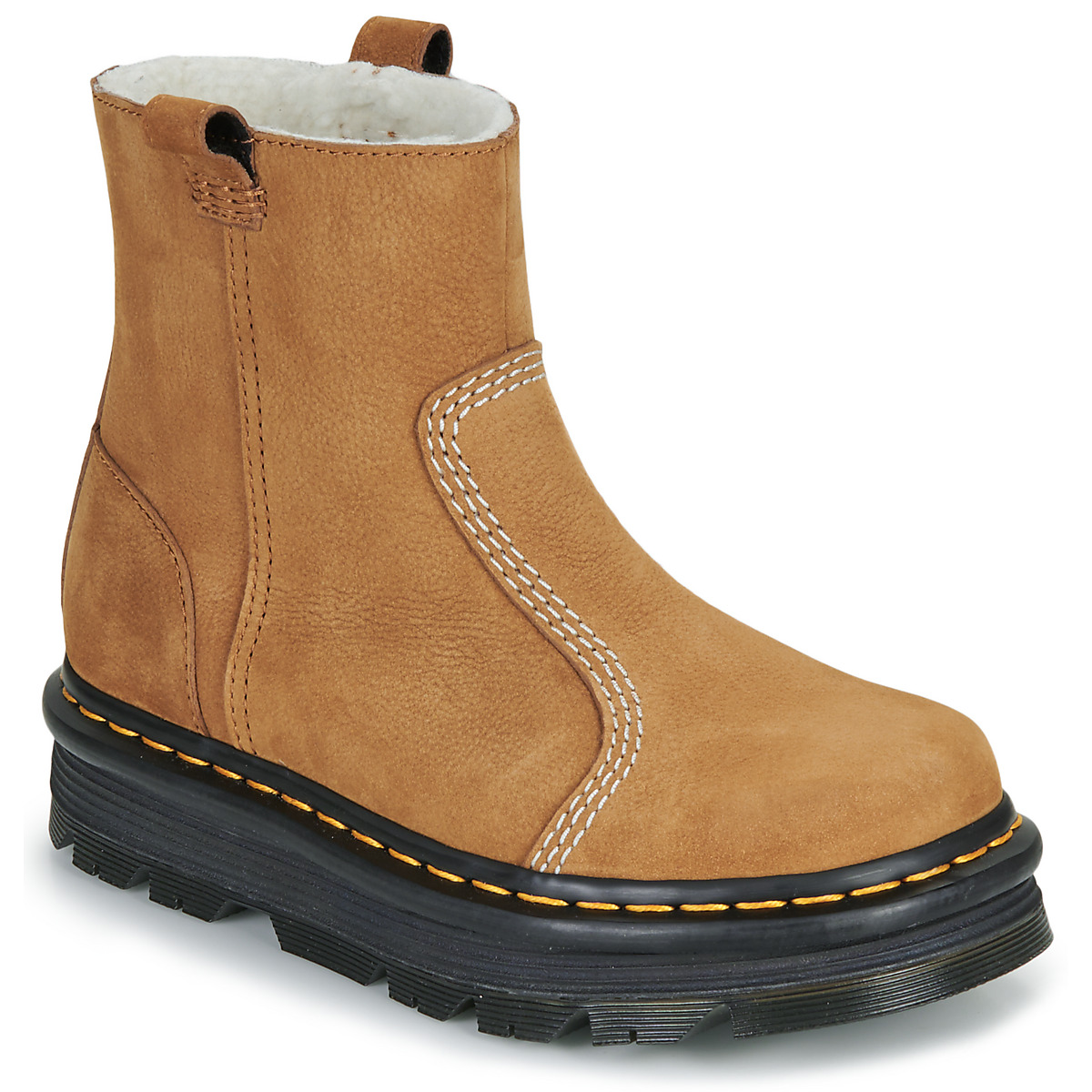 Dr. Martens - ZebZag Rigger WL Rigger Boot Desert Brown Milled Nubuck WP - Brown