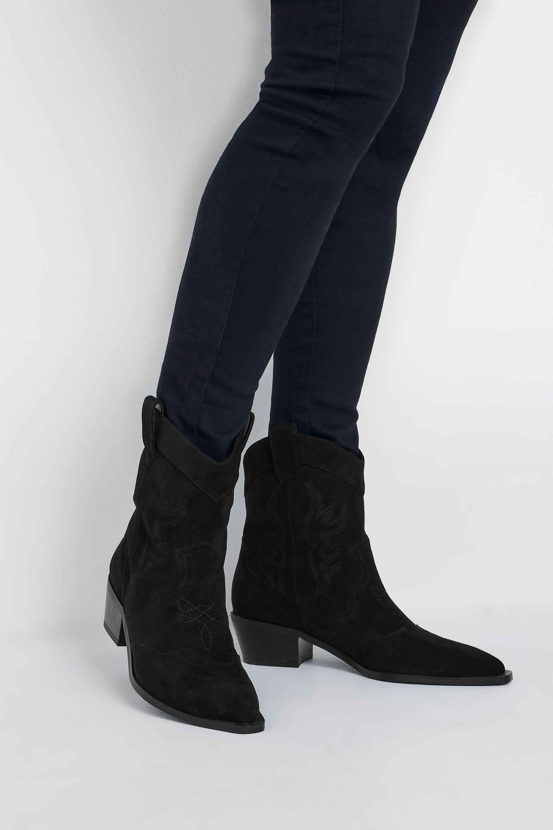 Long Tall Sally Faux Suede Cowboy Boots