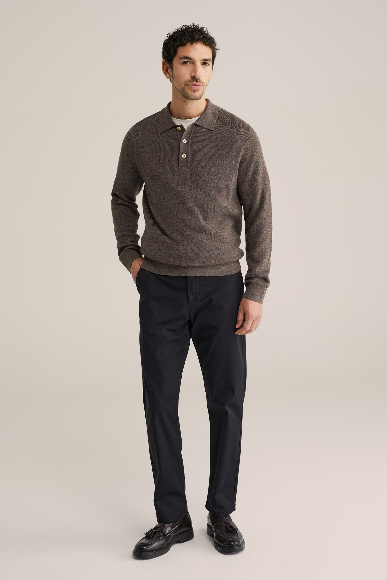 Heren regular fit chino
