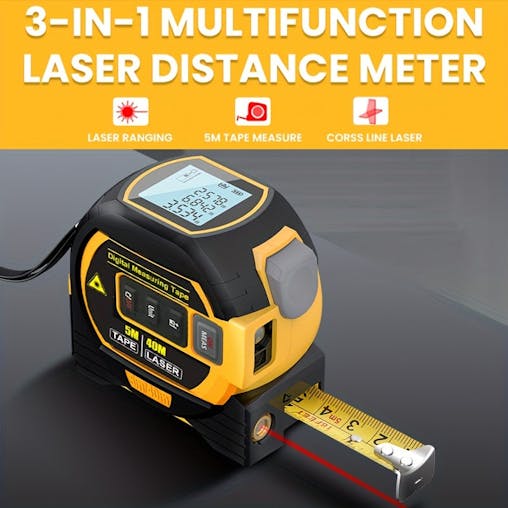 NNETM Laser Rangefinder & Steel Tape Measure