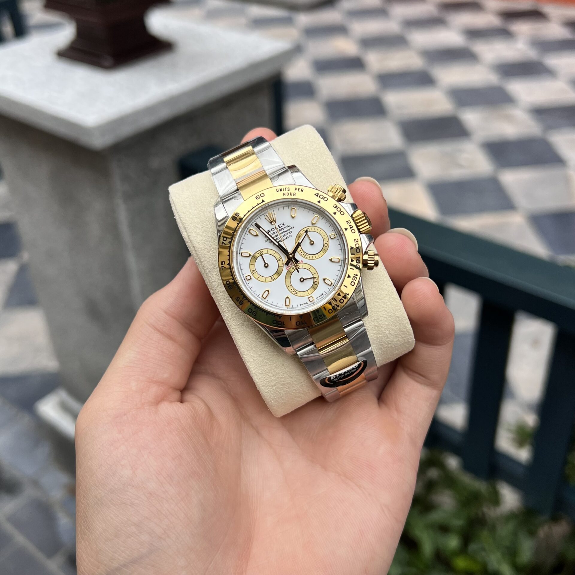 Rolex Daytona 126503 SS/YG Plated White Dial 40mm Oyster Super Clone