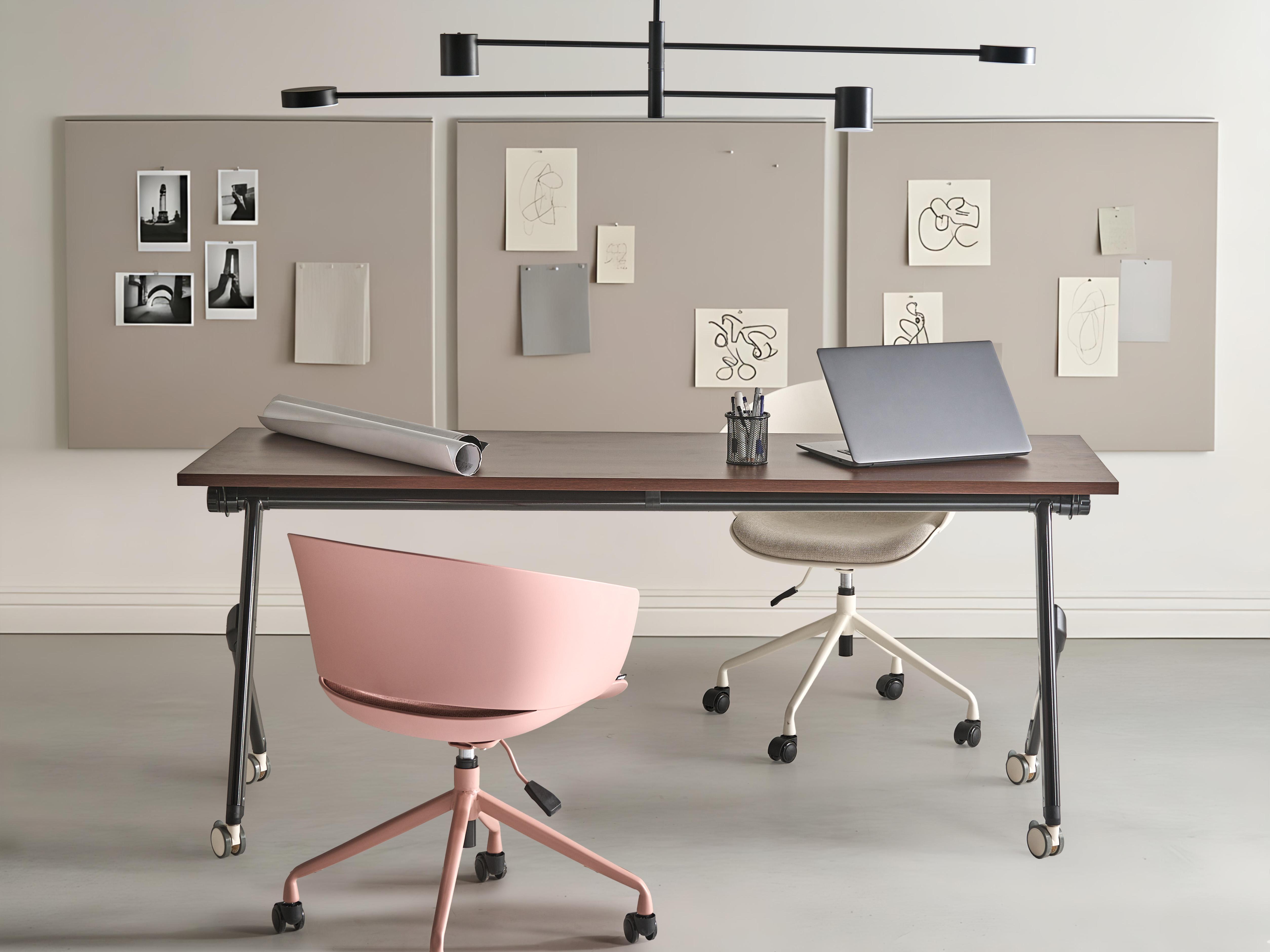 Foldable Office Desk BENDI Dark Brown 180 cm 60 cm