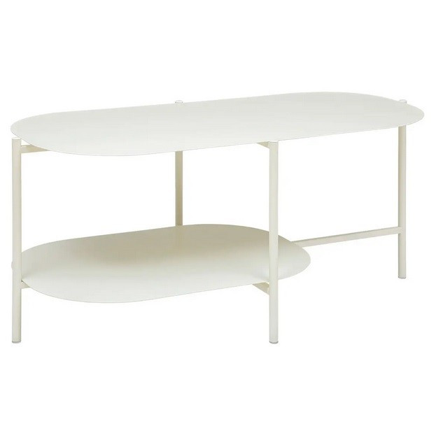 Stolik metalowy biały Scandic 100 cm