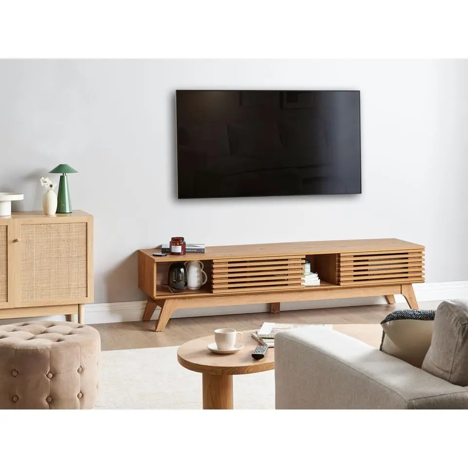 TOLEDO - TV-meubel - Bruin - 180 x 40 cm - Vezelplaat