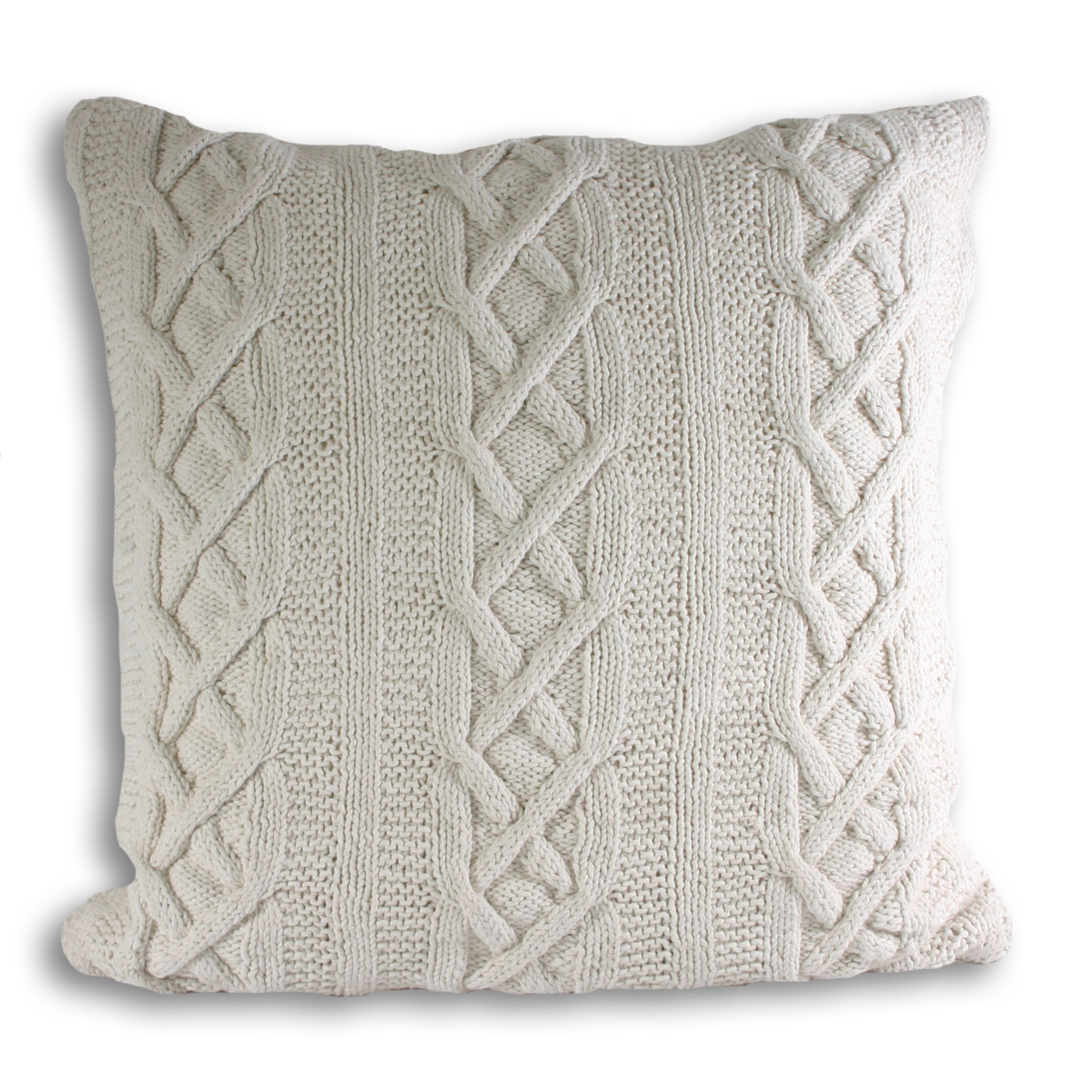 Paoletti Aran Chunky Cable Knitted Cushion