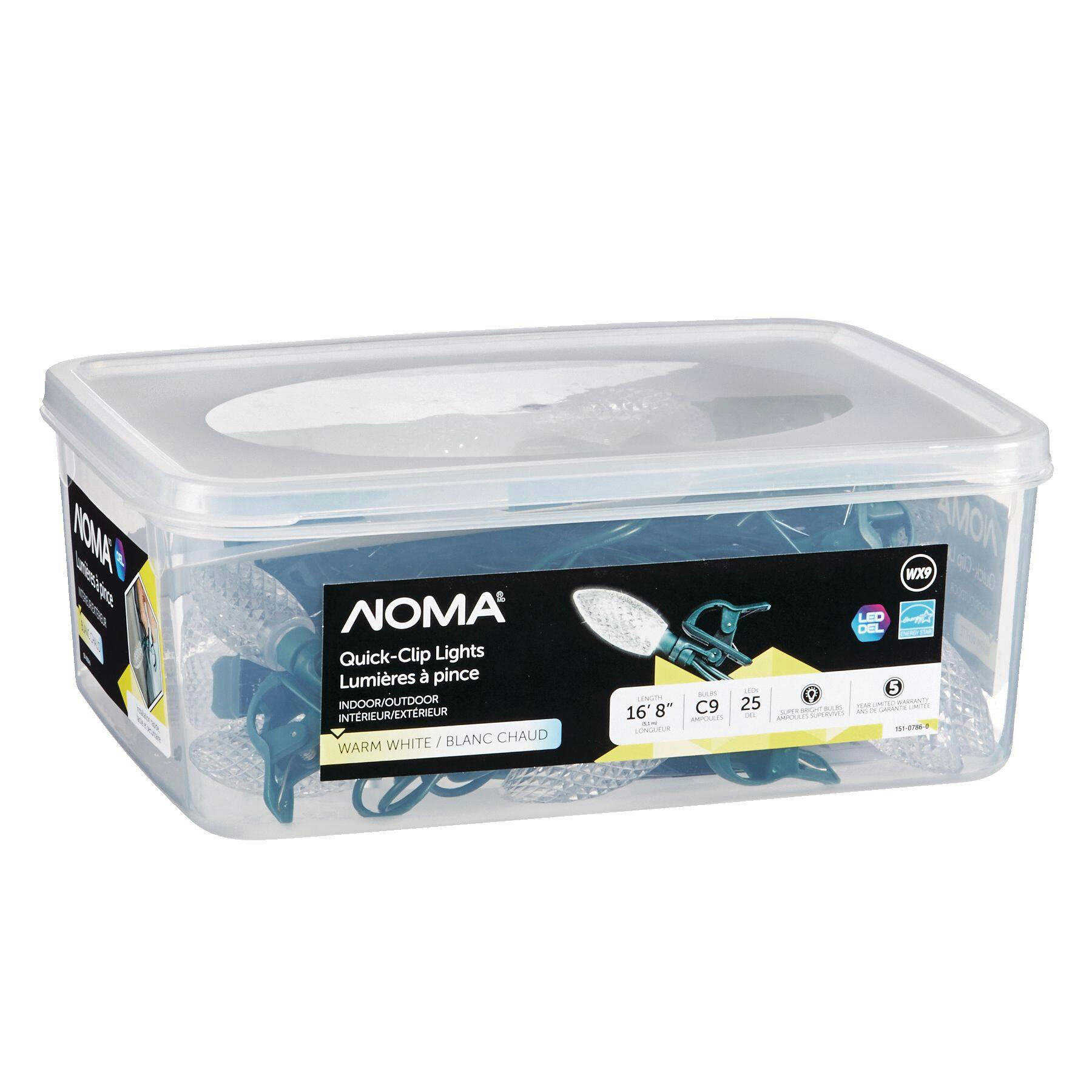 NOMA Quick-Clip 25 C9 LED Lights, WW