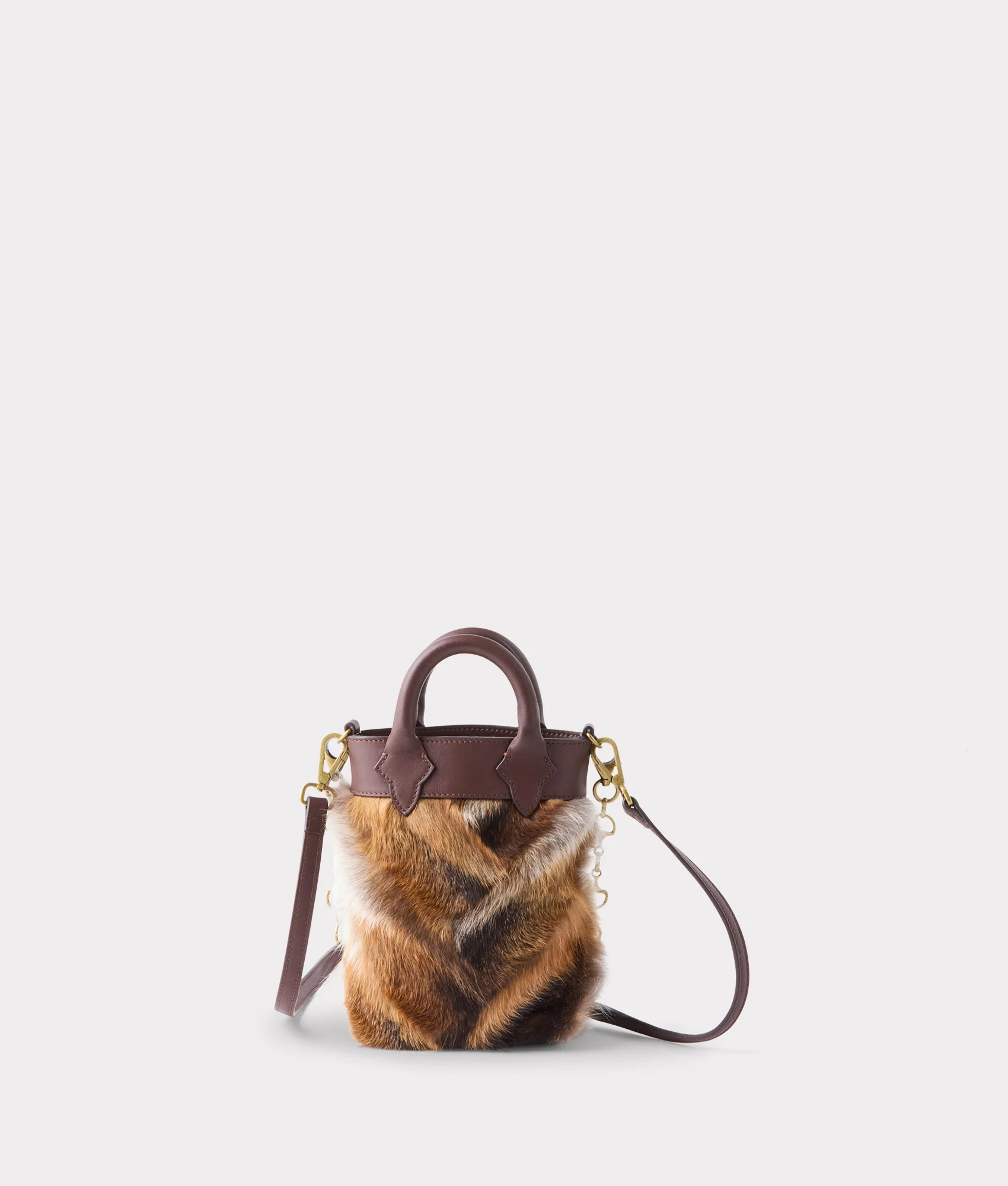 Mini Lola Fur Shopper - Brown