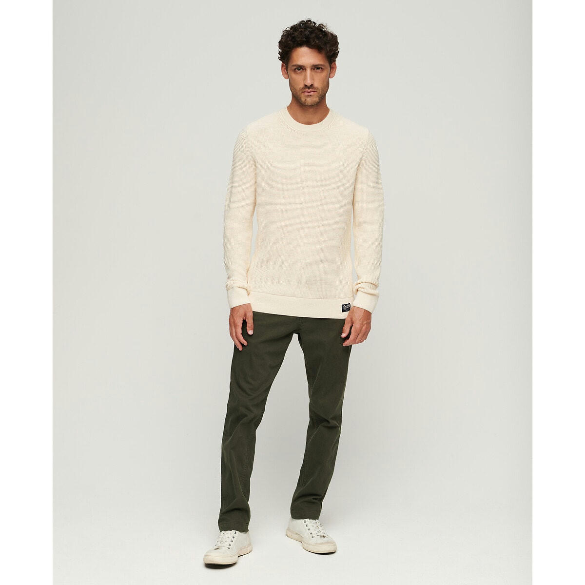 Pull ras-du-cou en maille texturée