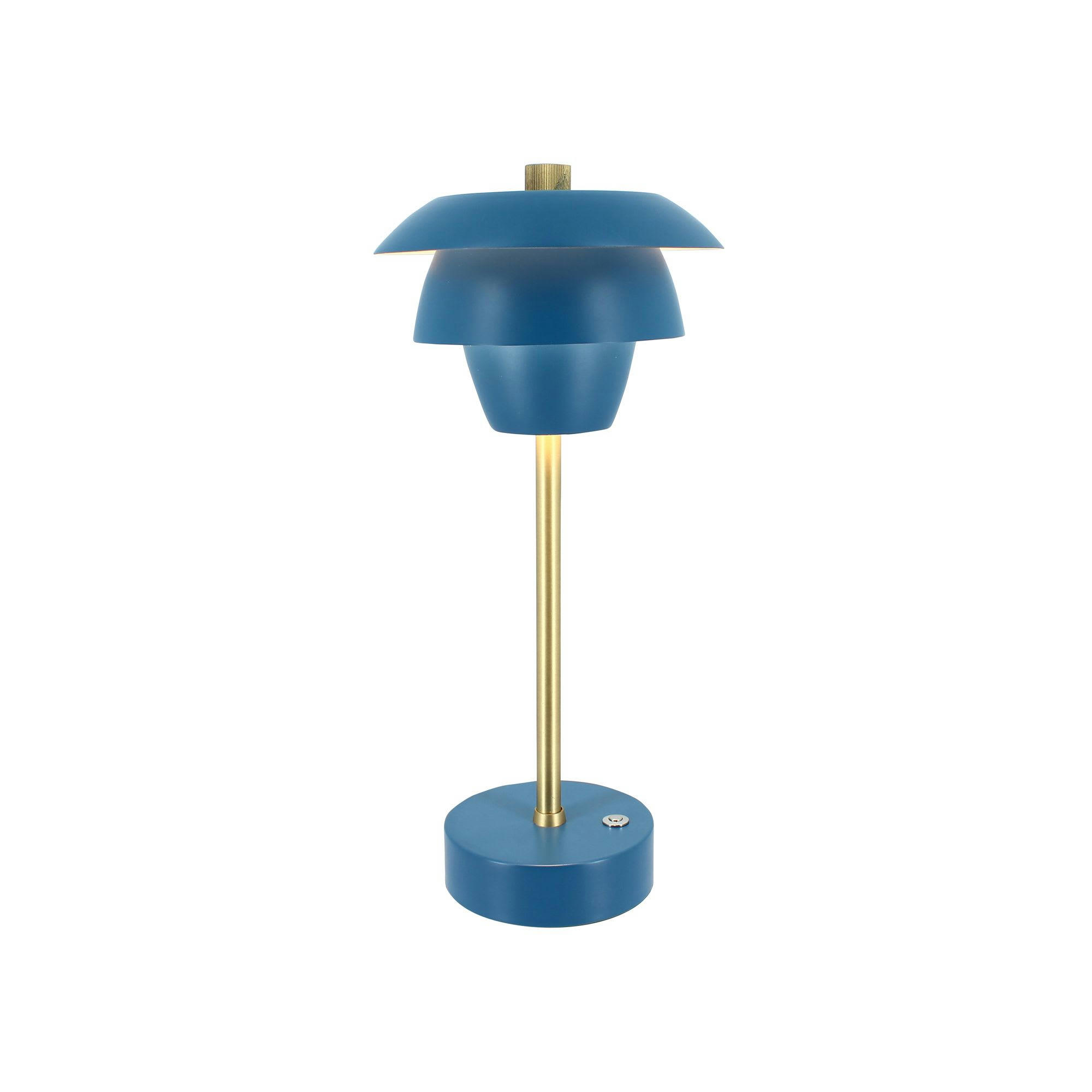MOXY - Lampe à poser rechargeable en métal noir et doré