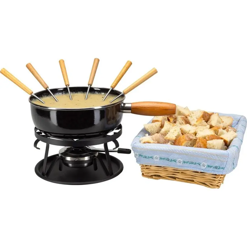 Fondue-Set 9-teilig Modern Black