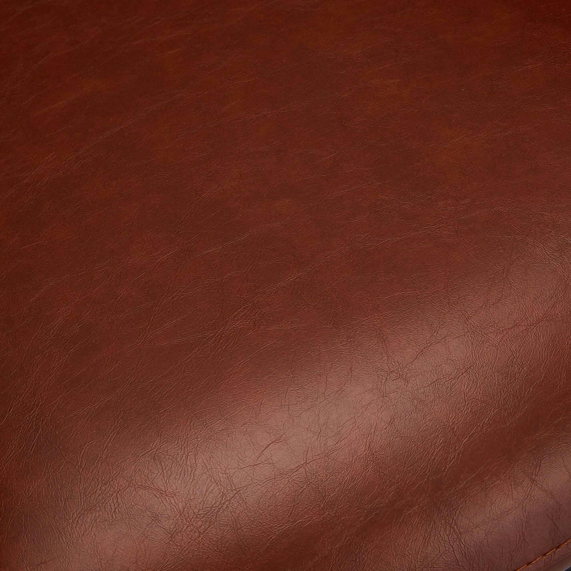 LUNA - Lot de 2 chaises avec accoudoirs en simili marron clair