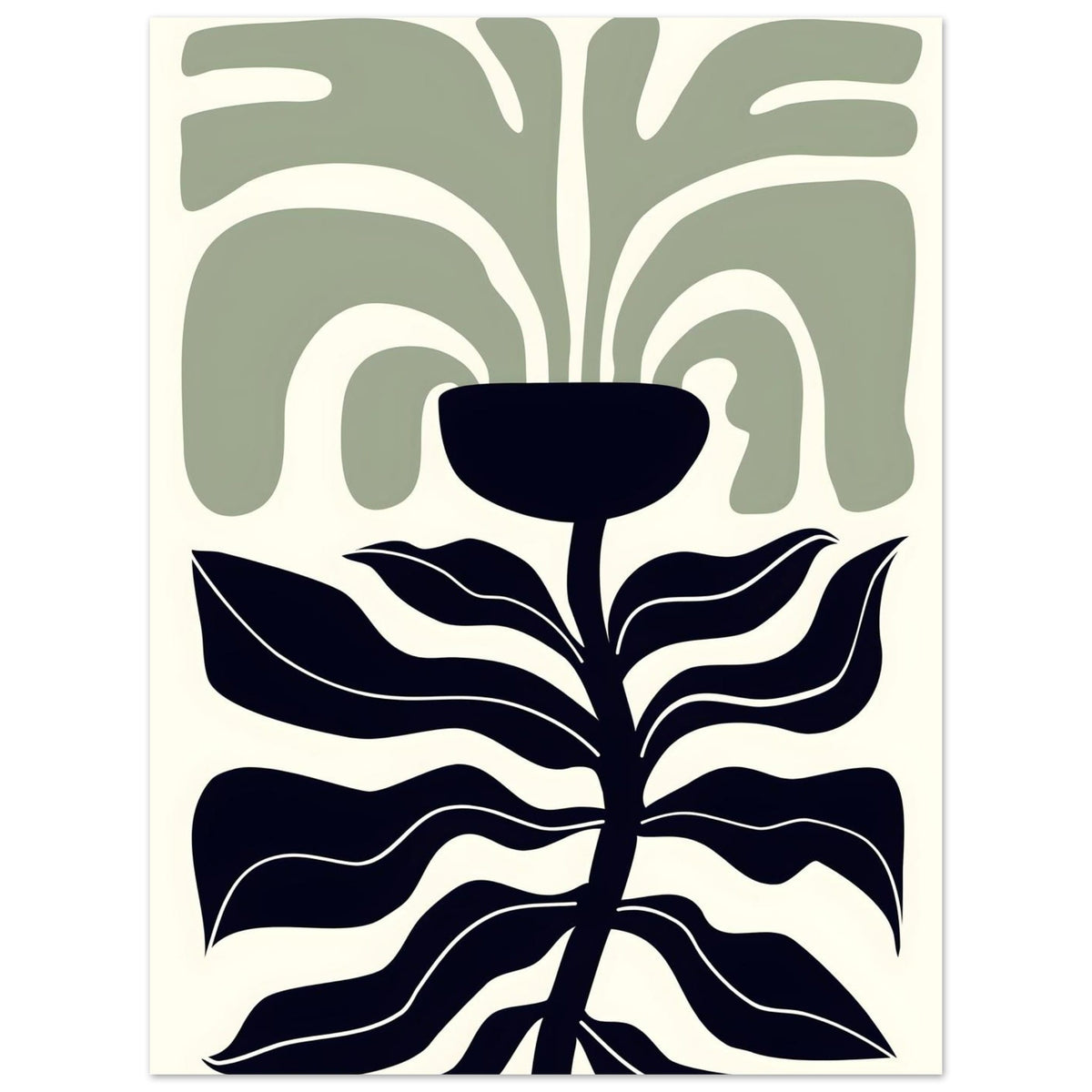 Artfulprints Poster Matisse – Poetic bloom II  - 30x40 cm - Groen