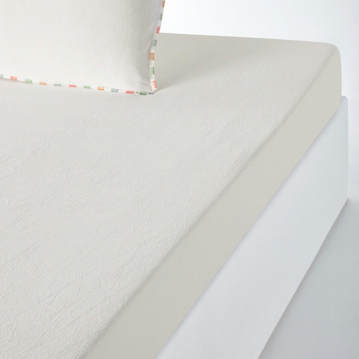 Drap-housse coton lavé, bonnet 30 cm, Neruda