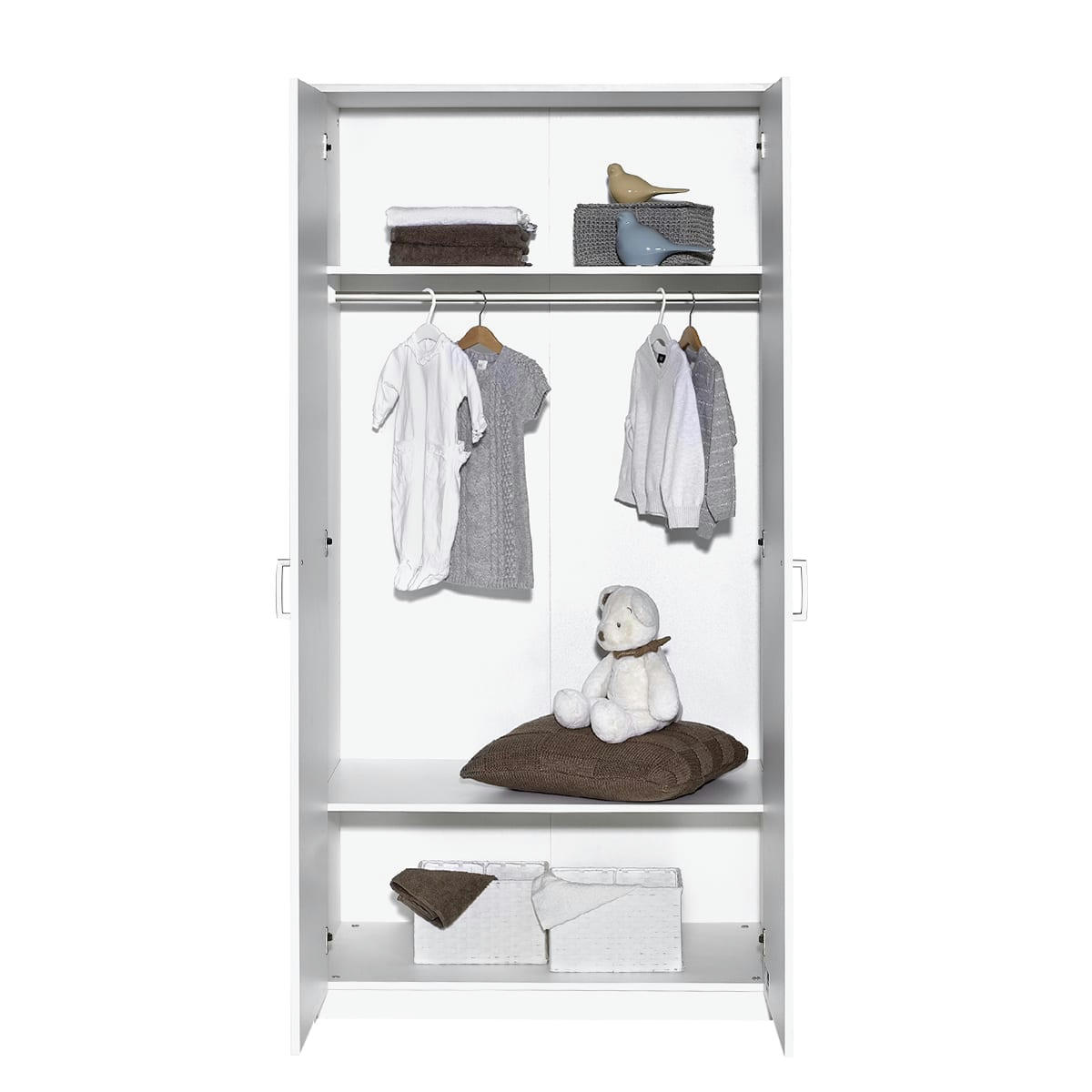 LILO - Armoire 2 portes blanc