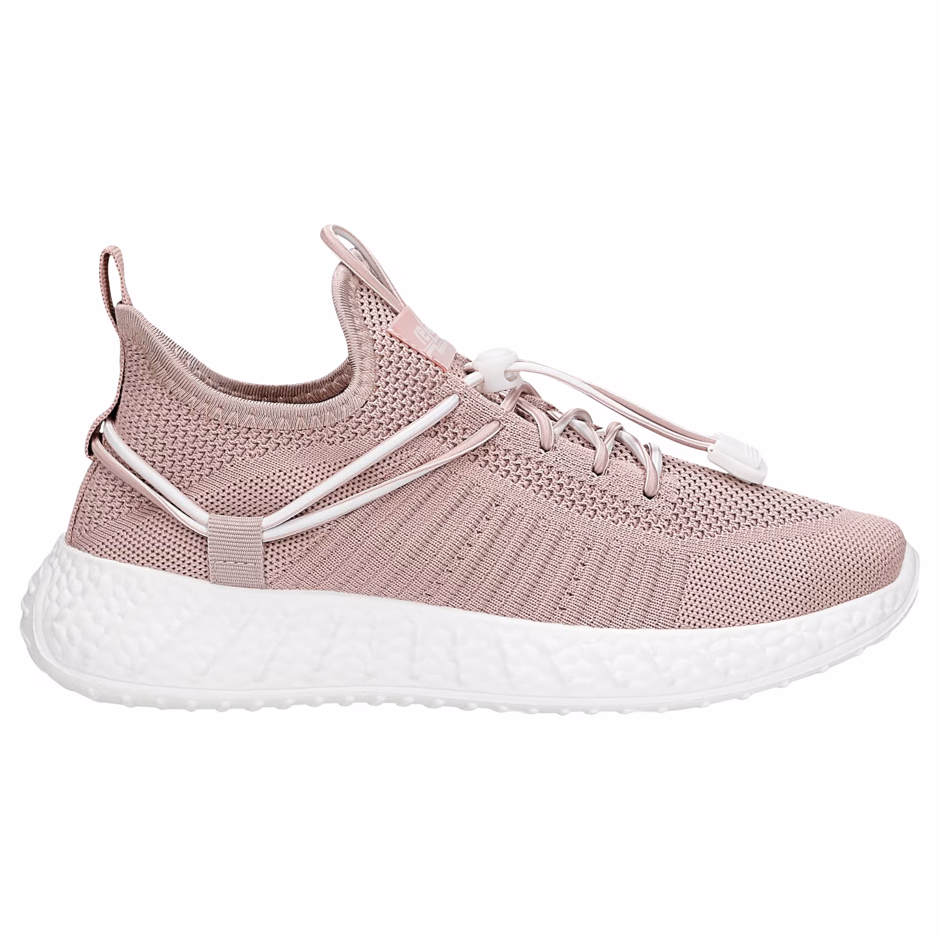 Różowe materiałowe sneakersy RELAKS na lekkiej białej podeszwie