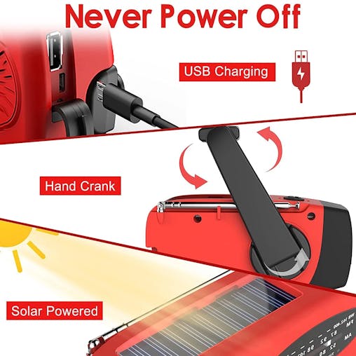 NNEOBA Solar Powered Camping Light With AM/FM Radio