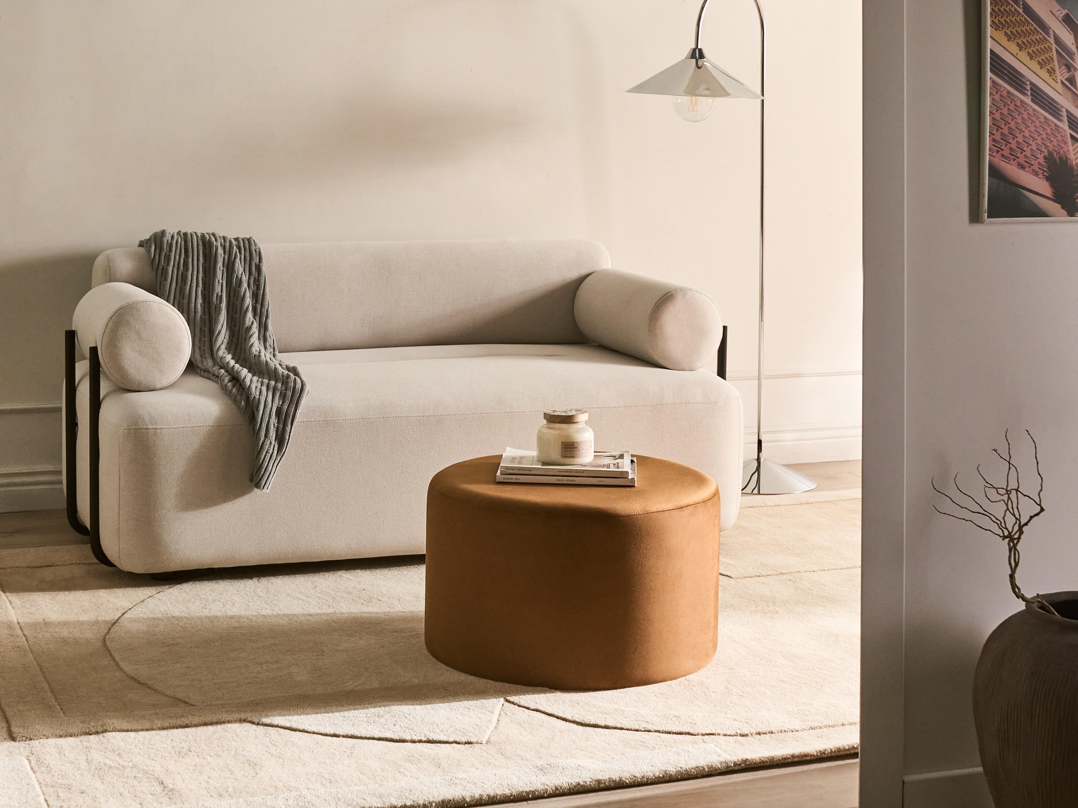 Pouffe MILLEN Velvet Golden Brown