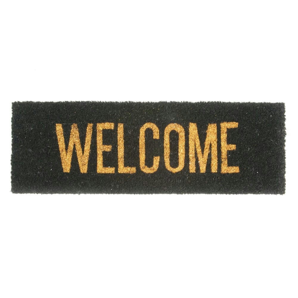 WELCOME - Paillasson doré en coco 75x26