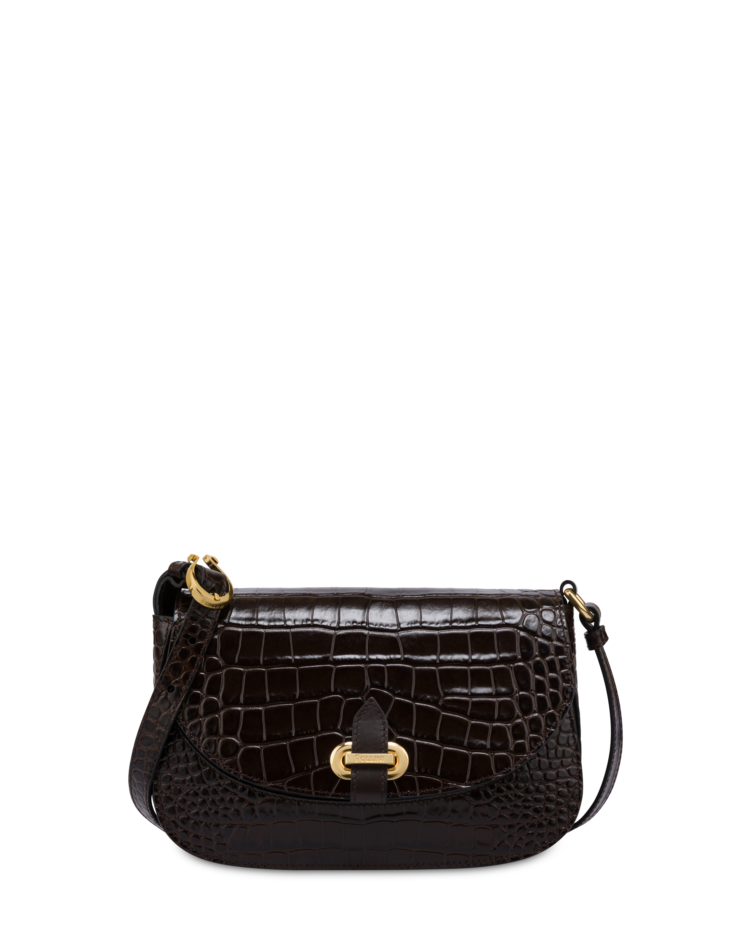 Crossbody Bag Fence In Stampa Cocco T.moro/t.moro